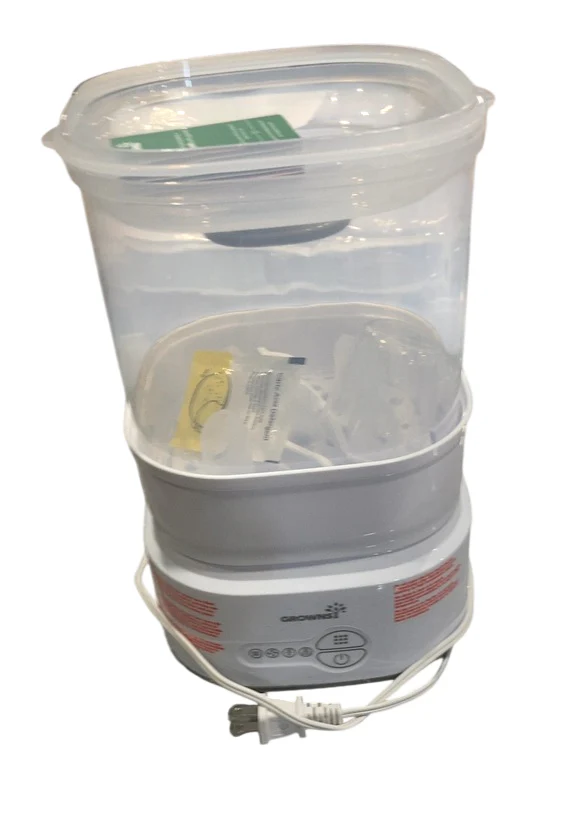 Grownsy Bottle Sterilizer and Dryer, White/Grey - Image 3