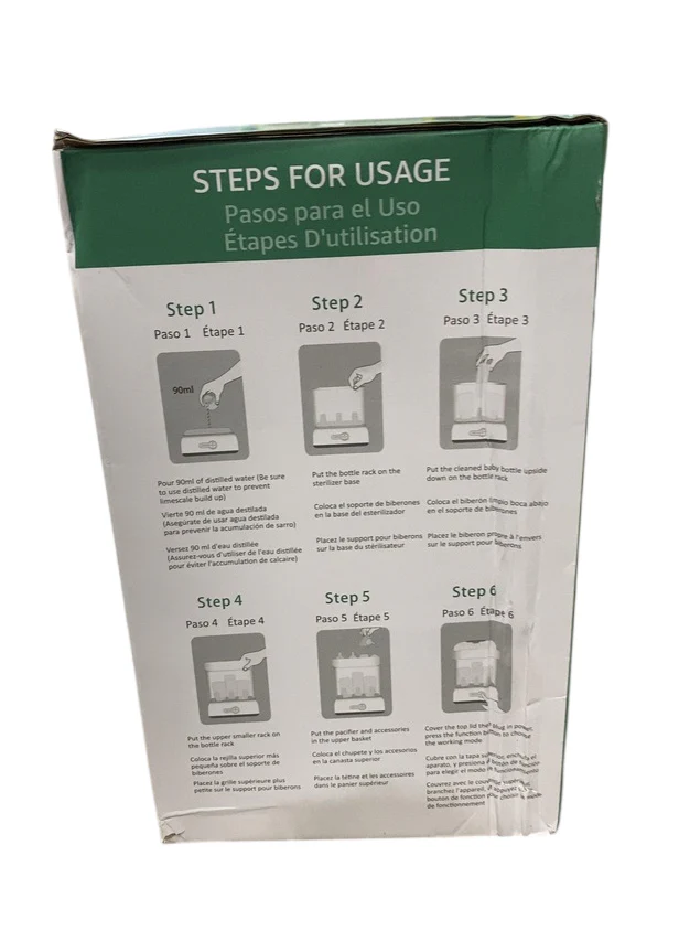 Grownsy Bottle Sterilizer and Dryer, White/Grey - Image 5