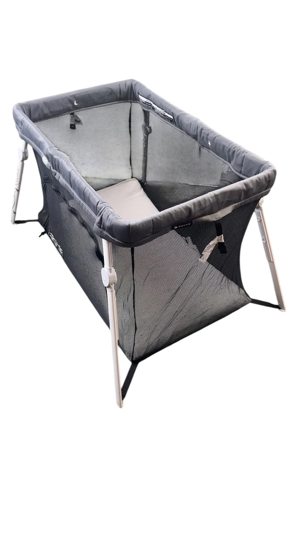 Guava Family Lotus Travel Crib and Play Yard, Grey - Image 2