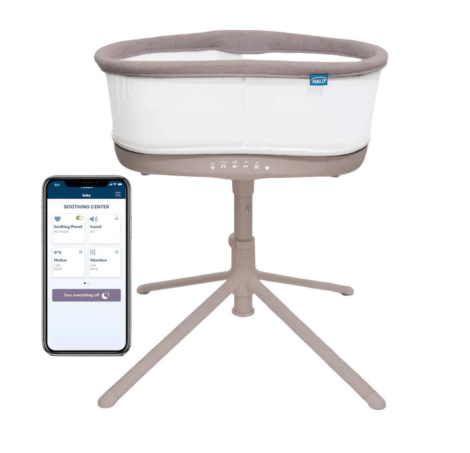 Halo BassiNest Connected Swivel Sleeper 3.0, Warm Grey