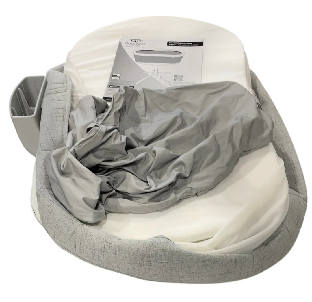 Halo BassiNest Connected Swivel Sleeper 3.0, White/Grey - Image 3