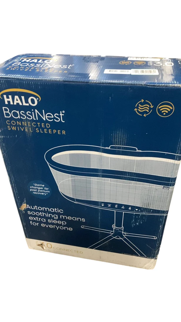 Halo BassiNest Connected Swivel Sleeper 3.0, White/Grey - Image 2