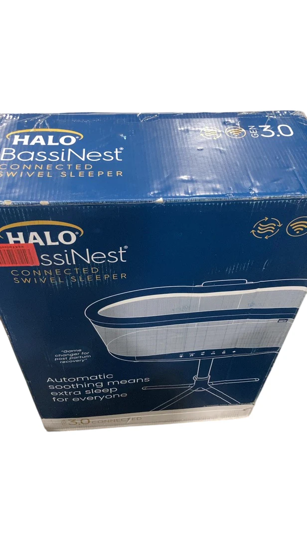 Halo BassiNest Connected Swivel Sleeper 3.0, White/Grey - Image 2