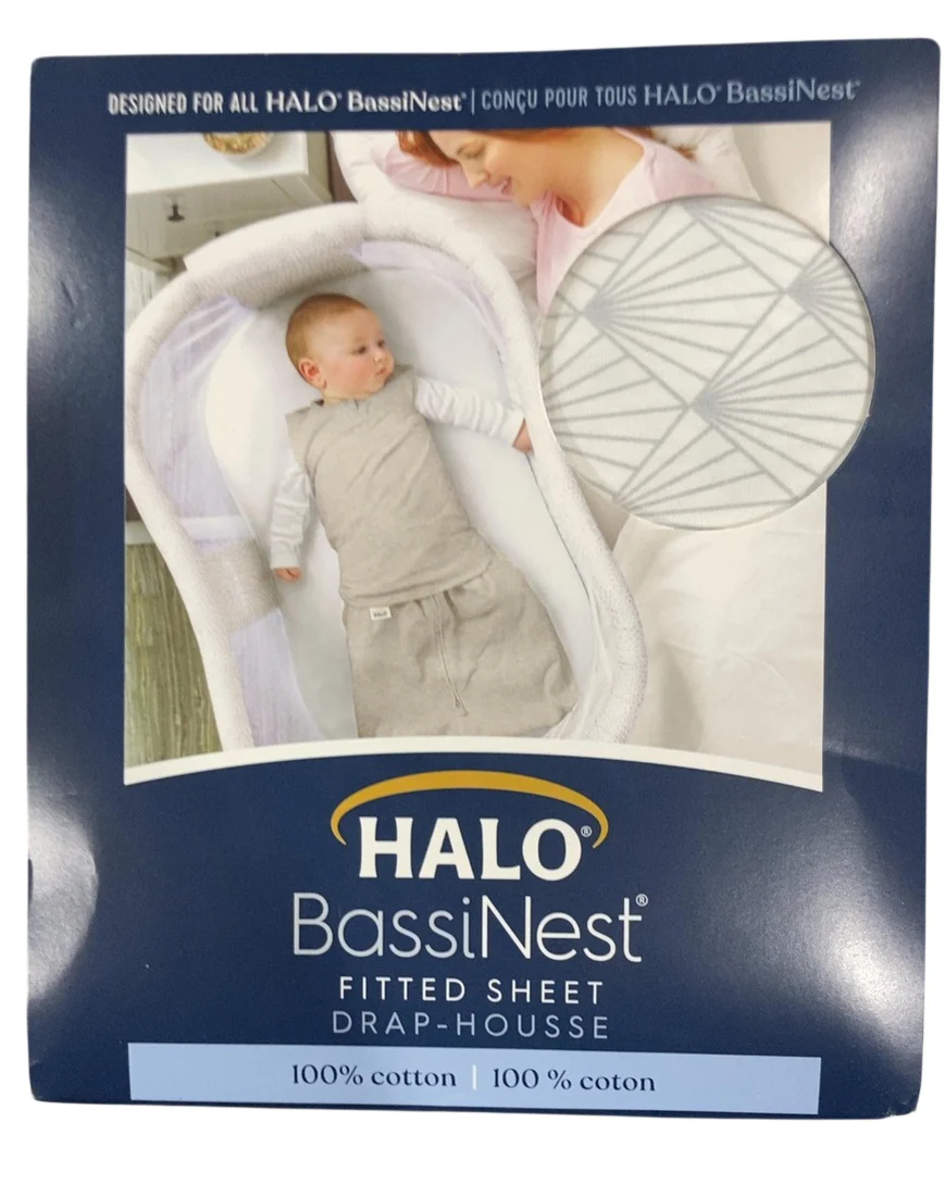 Halo BassiNest Sleeper Fitted Sheet, Plume - Image 4