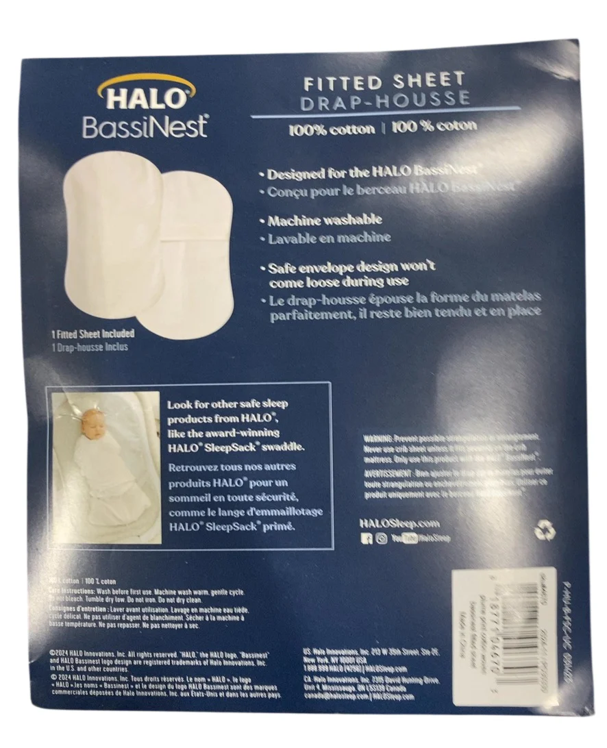 Halo BassiNest Sleeper Fitted Sheet, Plume - Image 5