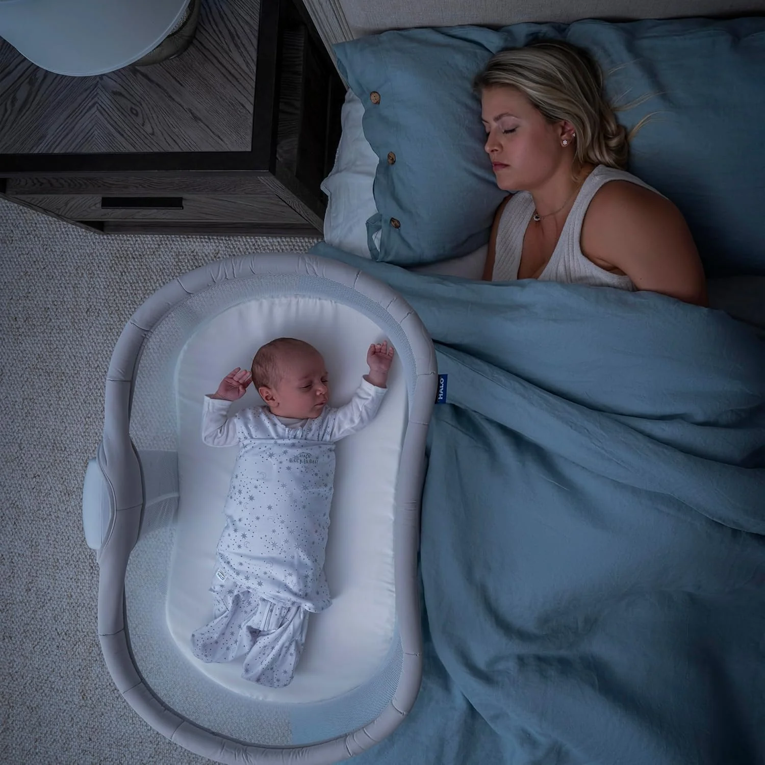 Halo Bassinest Soothing Swivel Sleeper 3.0 Bassinet, Grey - Image 2