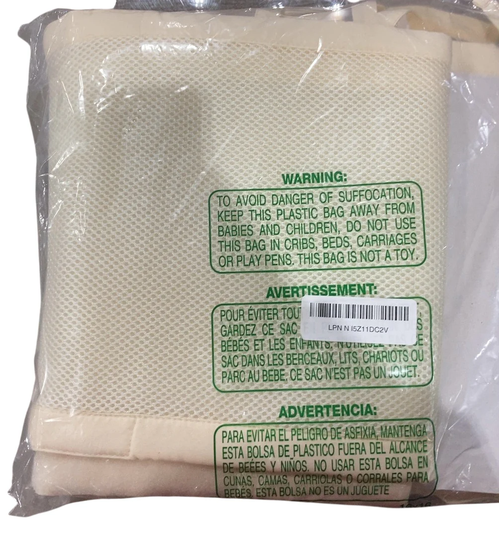 Halo BreathableBaby Mini Crib Breathable Mesh Liner, Classic, Cream - Image 2
