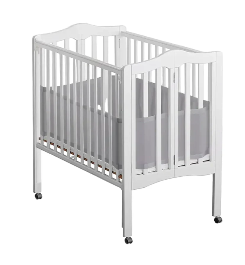 Halo BreathableBaby Mini Crib Breathable Mesh Liner, Classic, Grey