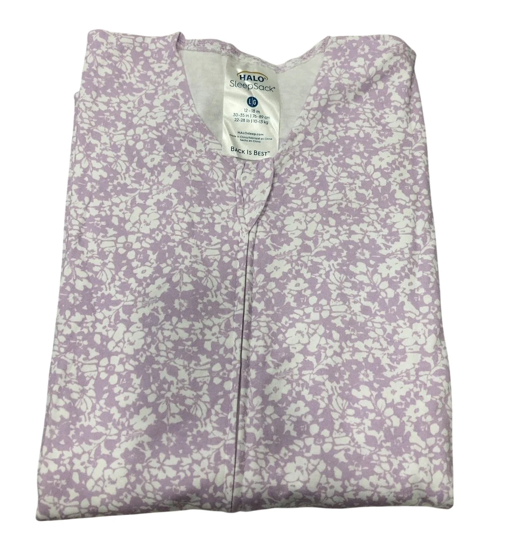 Halo Cotton Sleepsack, Aster Flowers, Large - Image 2