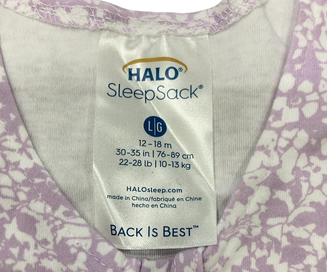 Halo Cotton Sleepsack, Aster Flowers, Large - Image 4