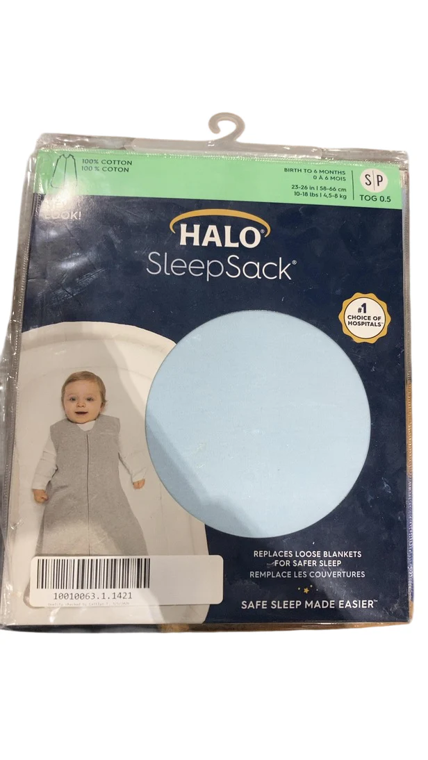 Halo Cotton Sleepsack, Blue, Small - Image 2