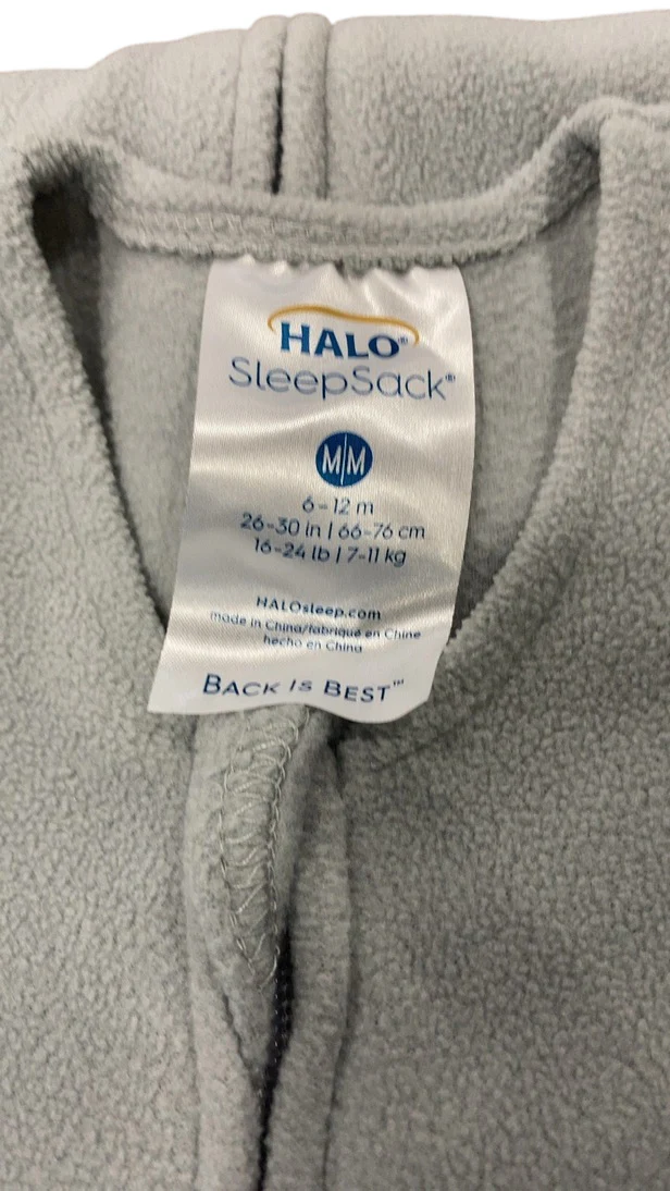 Halo Micro-Fleece SleepSack, Medium, Grey - Image 3