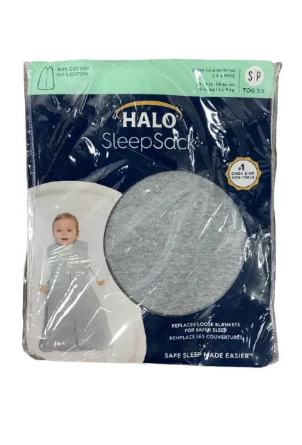 Halo Cotton Sleepsack, Heather grey, S - Image 3