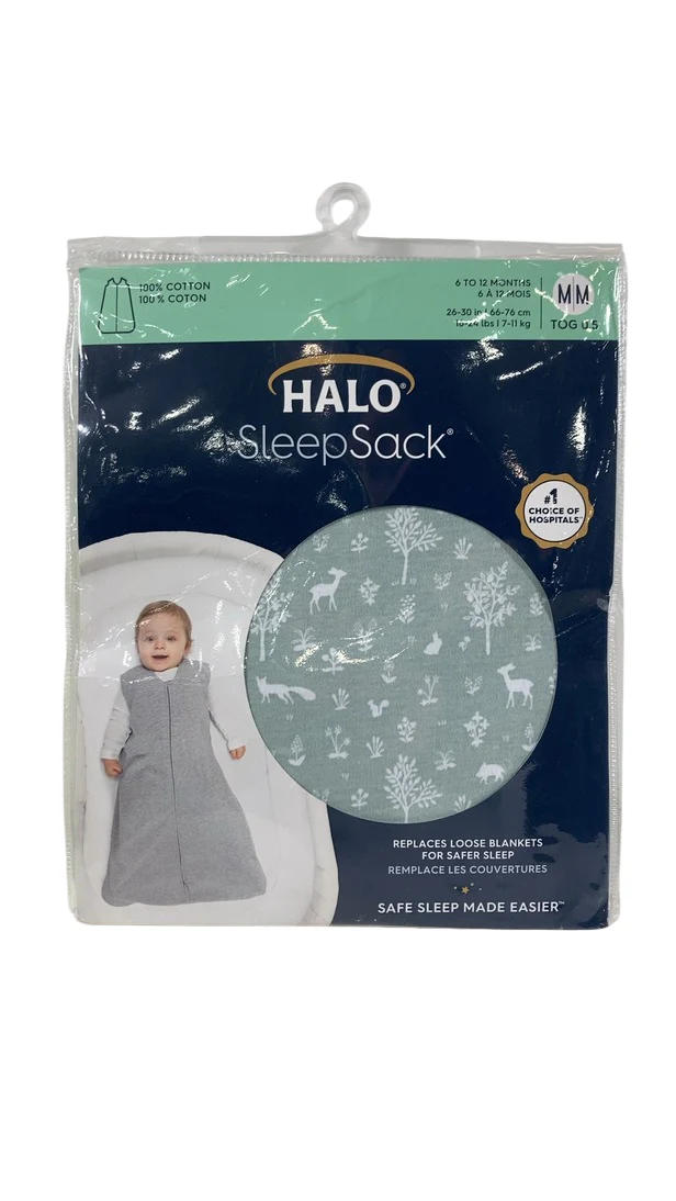 Halo Cotton Sleepsack, Medium, Sage Woodland - Image 2