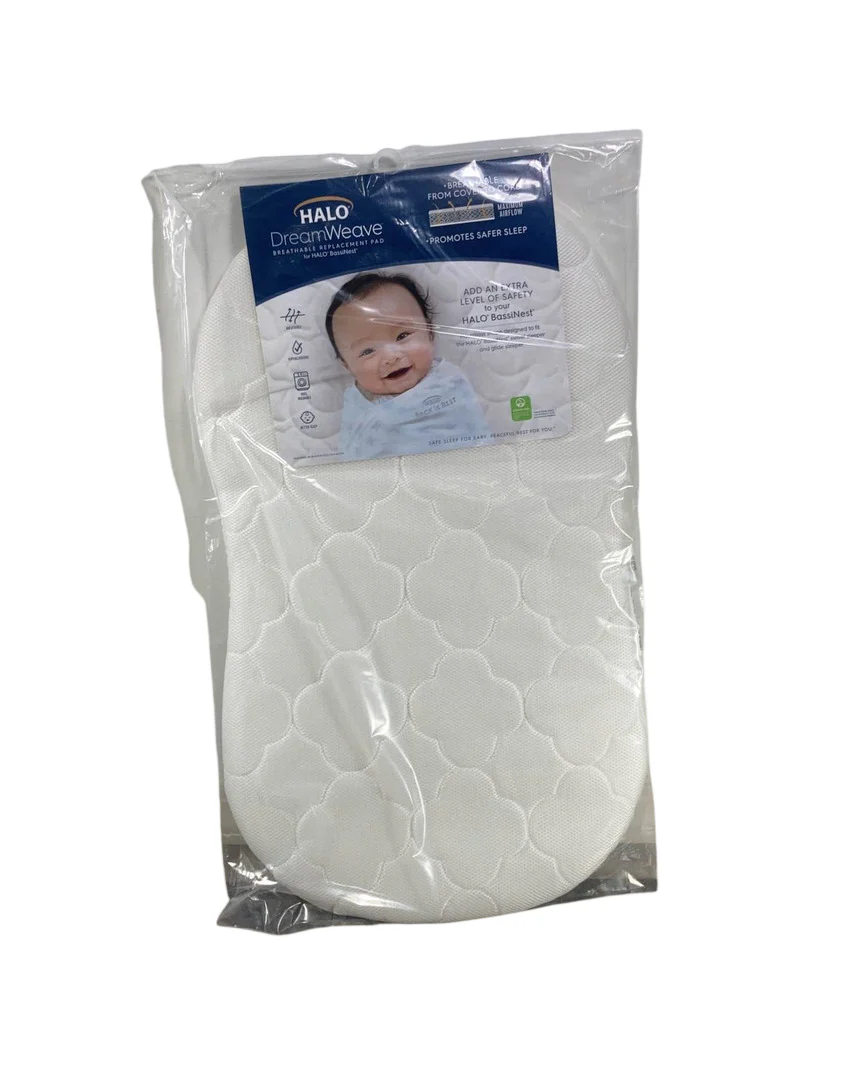 Halo Dreamweave Breathable BassiNest Replacement Pad, White