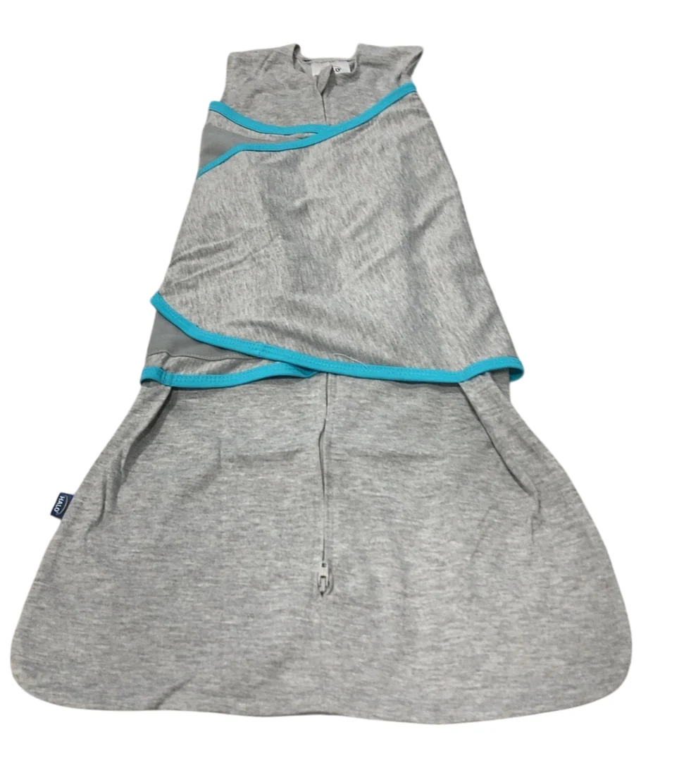 Halo Ideal Temp Swaddle, Small, Grey/Aqua