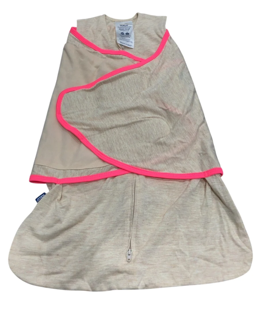 Halo IdealTemp SleepSack Swaddle, Newborn, Oatmeal Pink