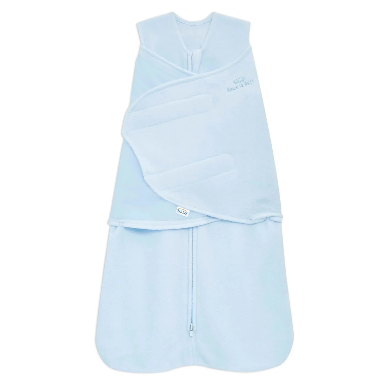Halo Micro-Fleece Swaddle, Baby Blue, Newborn