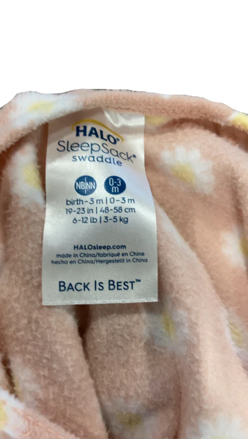 Halo Micro-Fleece Swaddle, Daisy, Newborn - Image 3