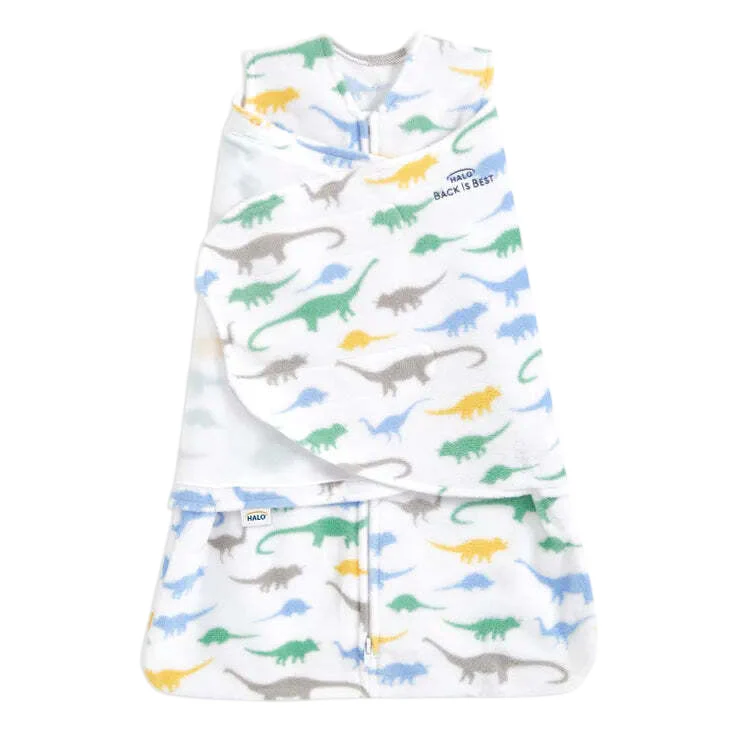 Halo Micro-Fleece Swaddle, Small, Dinos