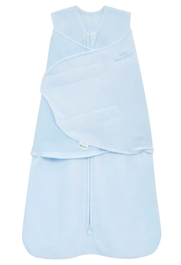 Halo Micro-Fleece Swaddle, Newborn, Baby Blue
