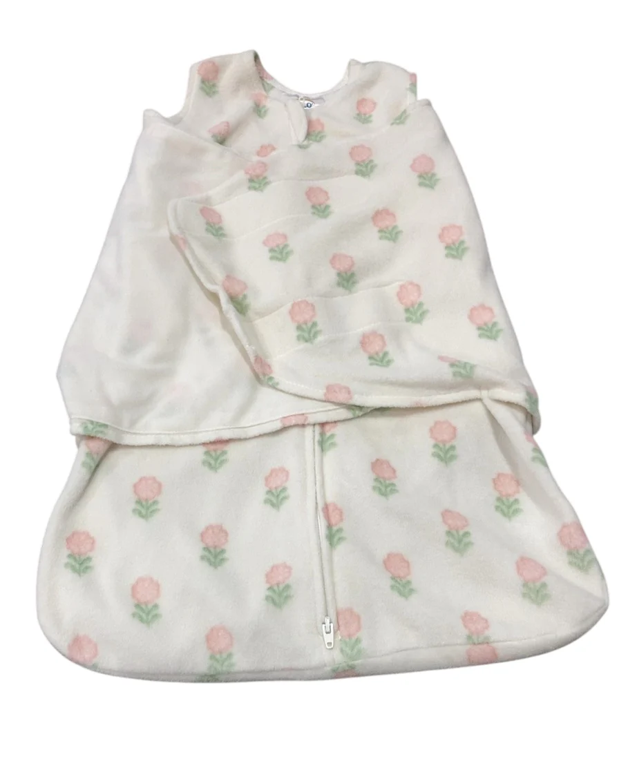 Halo Micro-Fleece Swaddle, Newborn, Block Flower