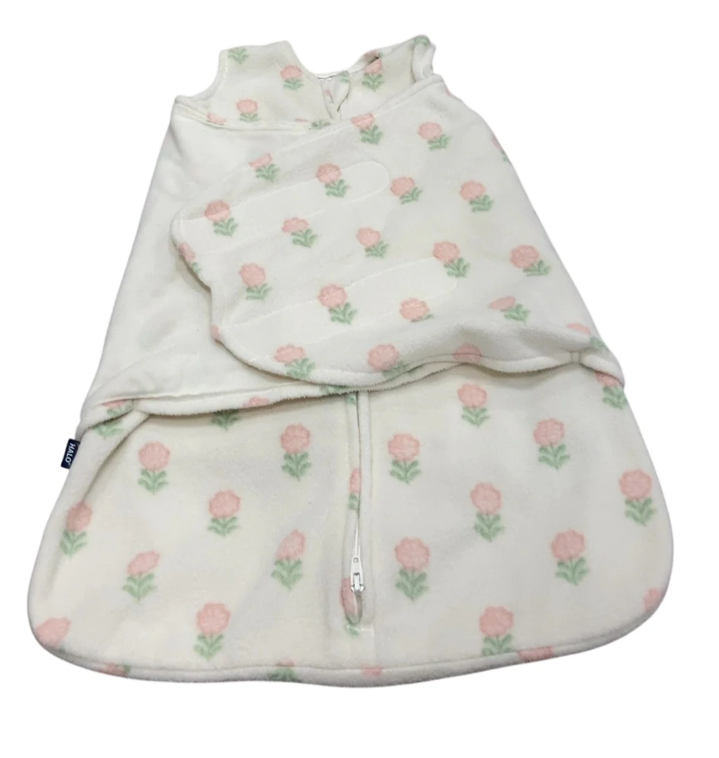 Halo Micro-Fleece Swaddle, Newborn, Block Flower