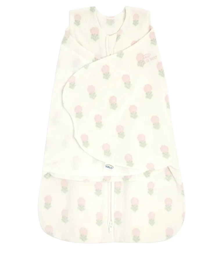 Halo Micro-Fleece Swaddle, Small, Block Flower