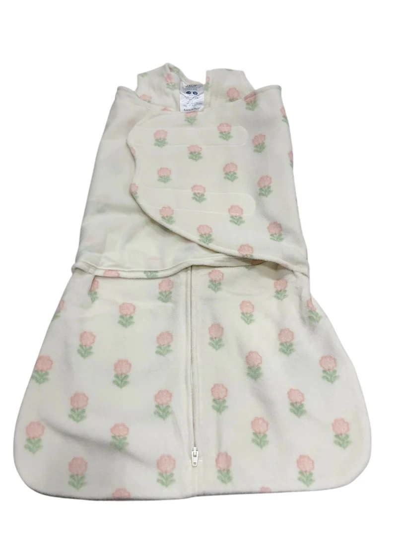 Halo Micro-Fleece Swaddle, Small, Block Flower - Image 2