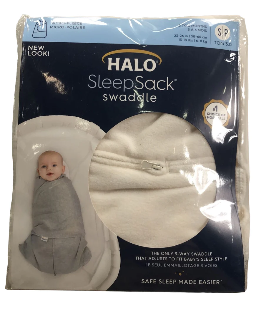 Halo Micro-Fleece Swaddle, Small, Cream - Image 2