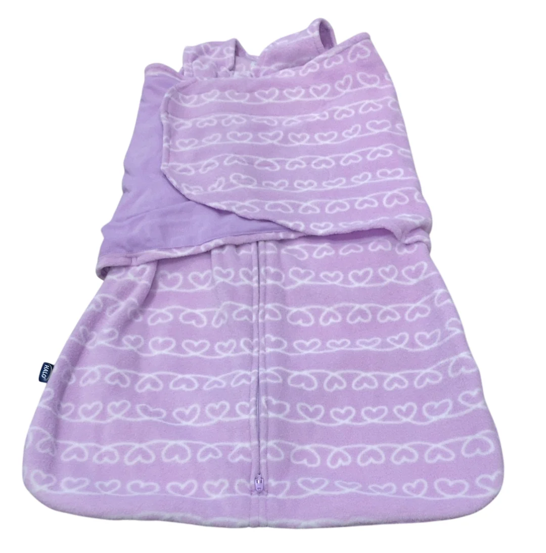 Halo Micro-Fleece Swaddle, Small, Heartline