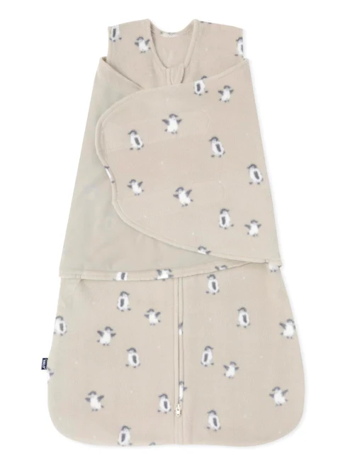 Halo Micro-Fleece Swaddle, Small, Penguin Pals