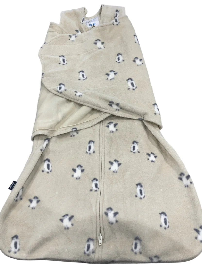 Halo Micro-Fleece Swaddle, Small, Penguin Pals - Image 2