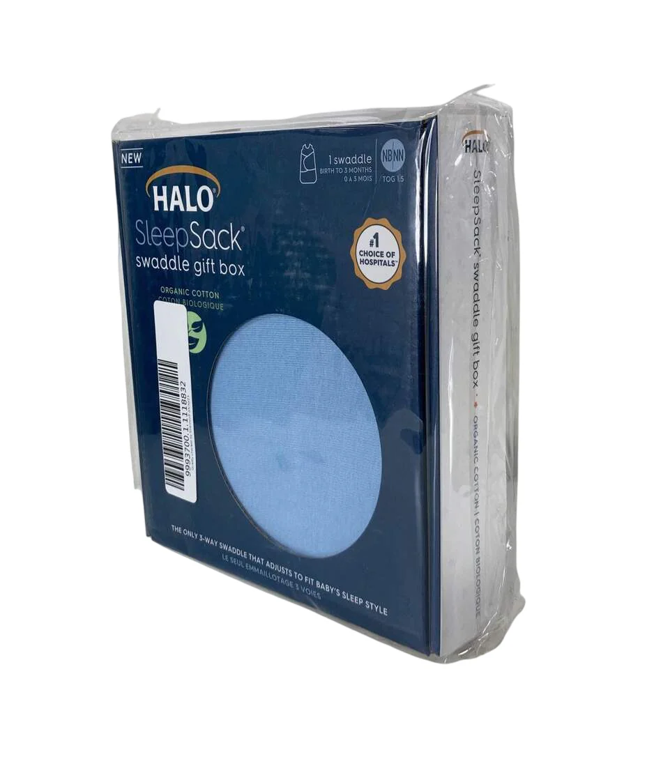 Halo Organic Cotton SleepSack Swaddle, Chambray, Newborn - Image 5