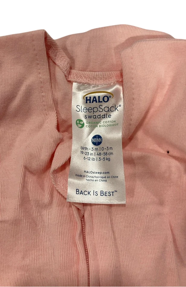 Halo Organic Cotton SleepSack Swaddle, Strawberry, Newborn - Image 3