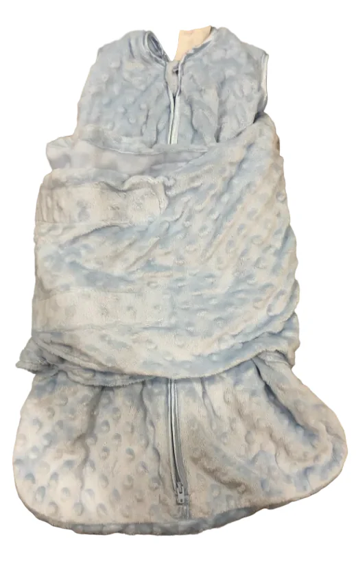 Halo SleepSack Swaddle, Blue Plushy Dot, Newborn