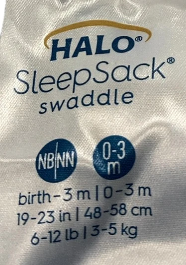 Halo SleepSack Swaddle, Blue Safari Animals, Newborn - Image 2