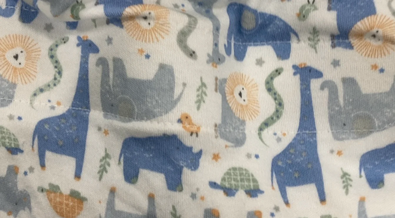 Halo SleepSack Swaddle, Blue Safari Animals, Small - Image 3