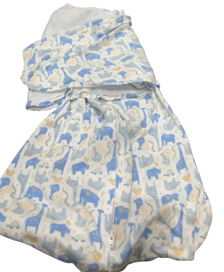 Halo SleepSack Swaddle, Blue Safari Animals, Small - Image 2
