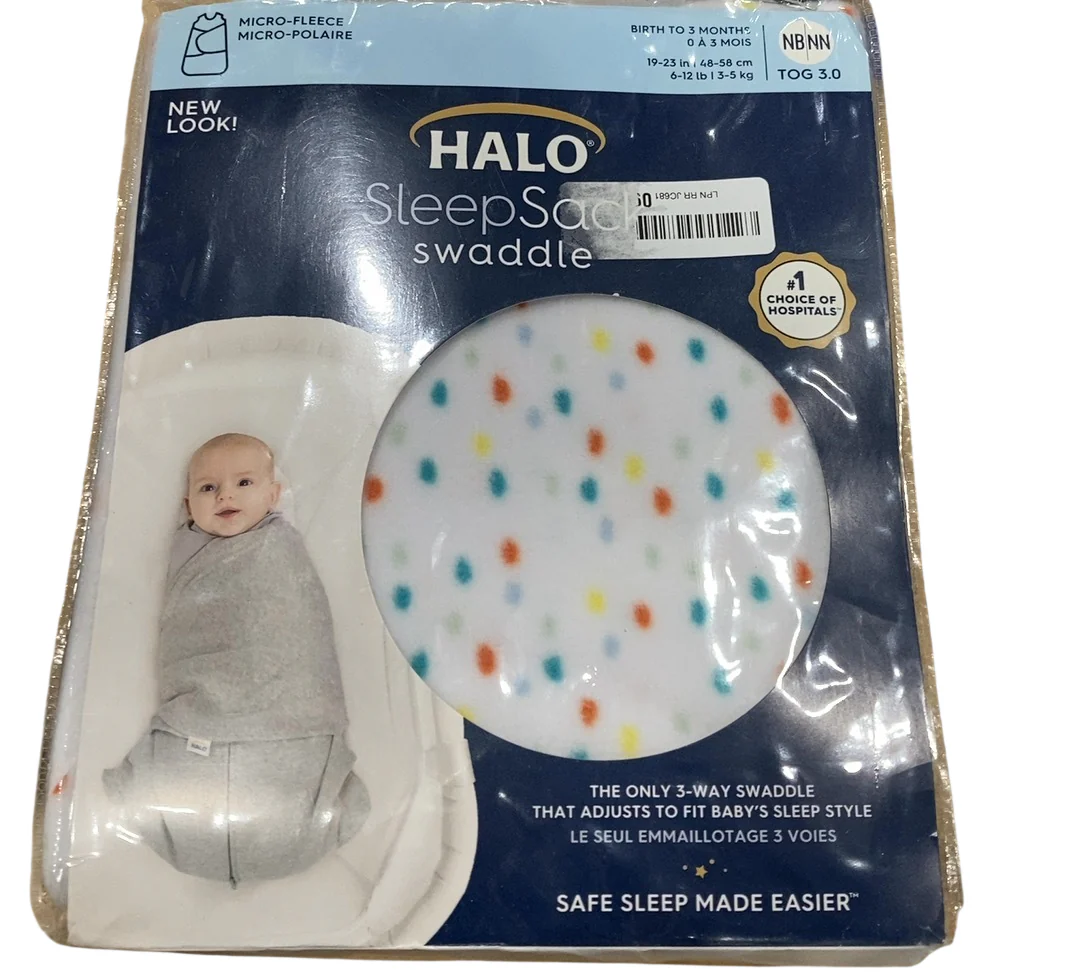 Halo Micro-Fleece Swaddle, Newborn, Confetti - Image 2