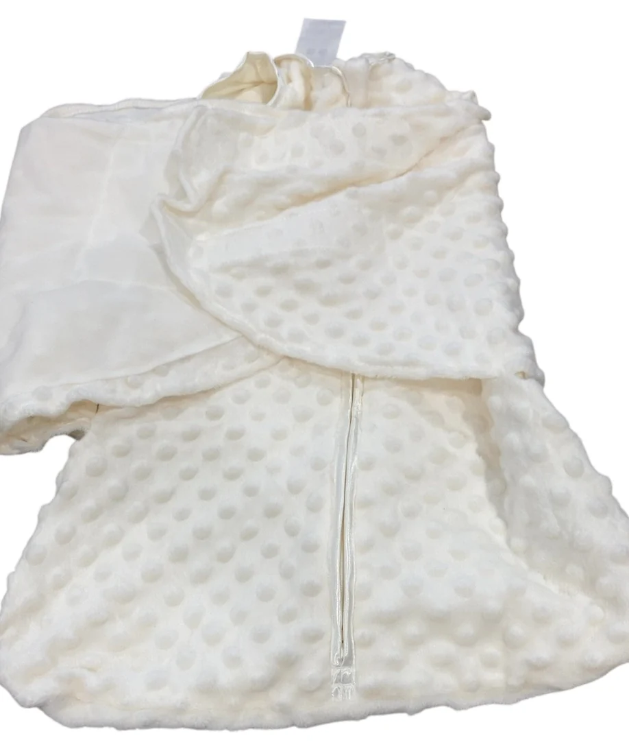 Halo SleepSack Swaddle, Cream Plushy Dots Velboa, Newborn