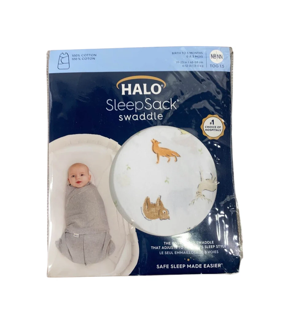 Halo SleepSack Swaddle, Forest Friends, Newborn