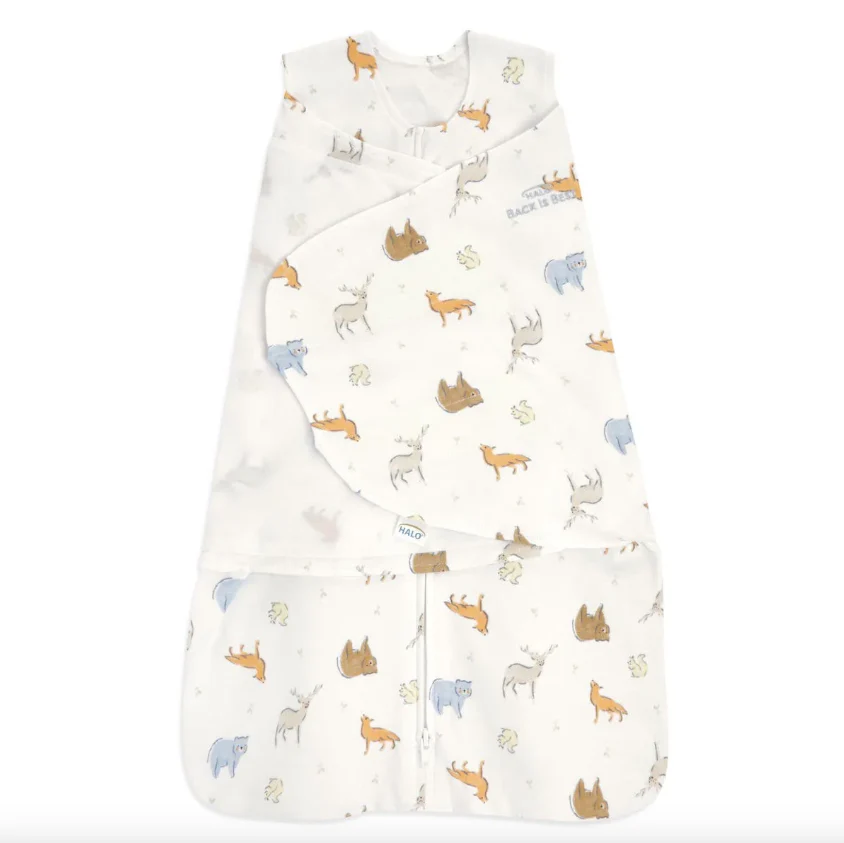 Halo SleepSack Swaddle, Small, Forest Friends