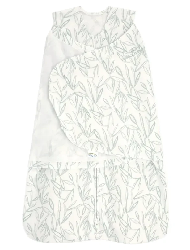 Halo SleepSack Swaddle, Green Leaves, Small