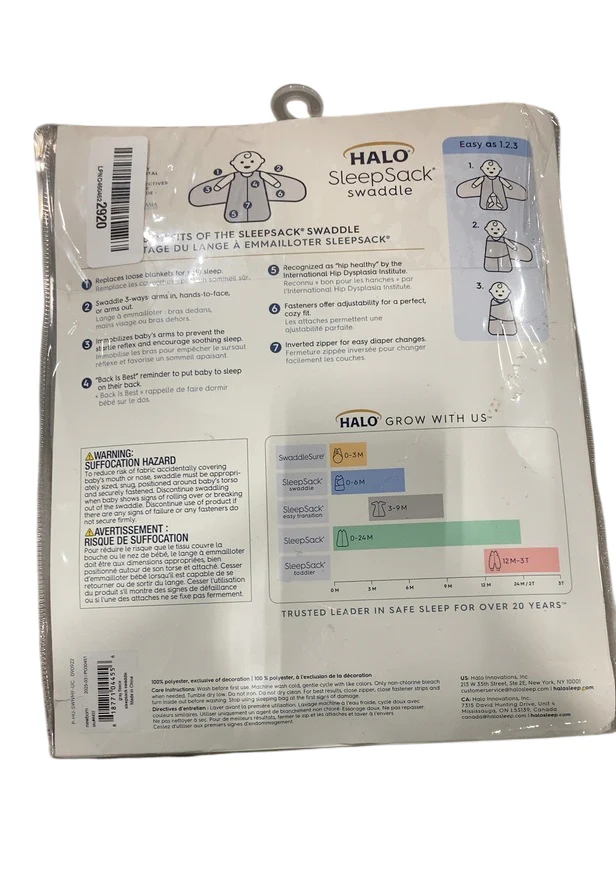 Halo SleepSack Swaddle, Grey, Newborn - Image 4
