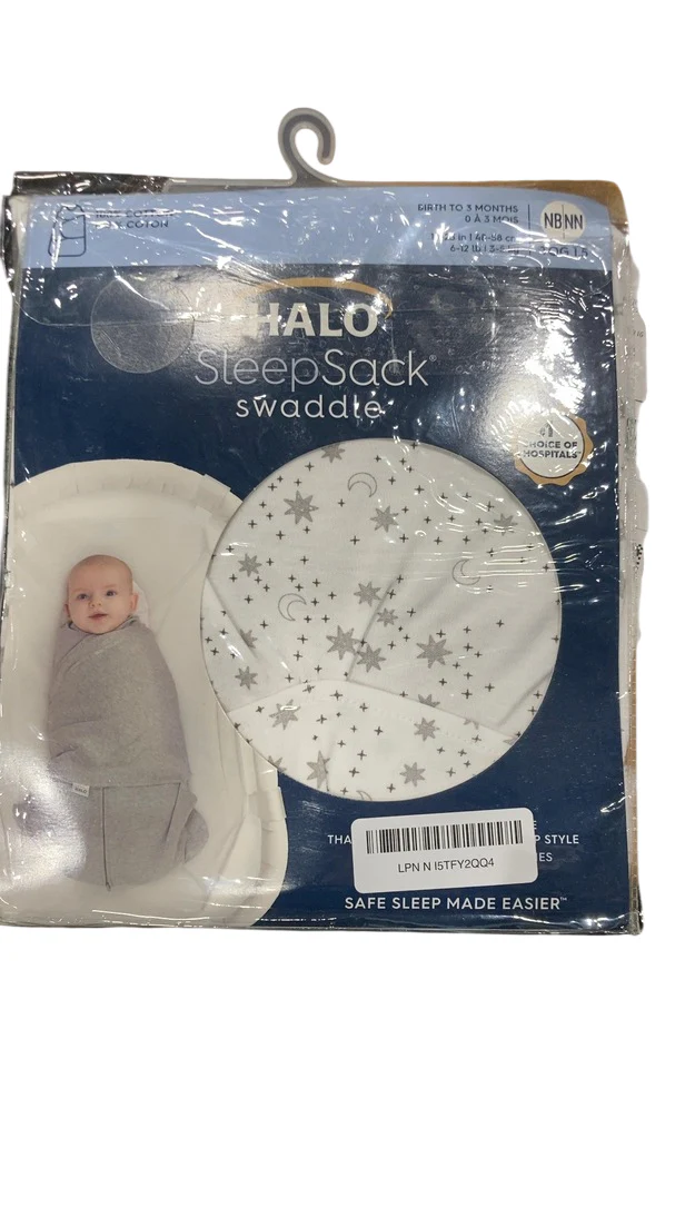 Halo SleepSack Swaddle, Midnight Moons Gray, Newborn - Image 2