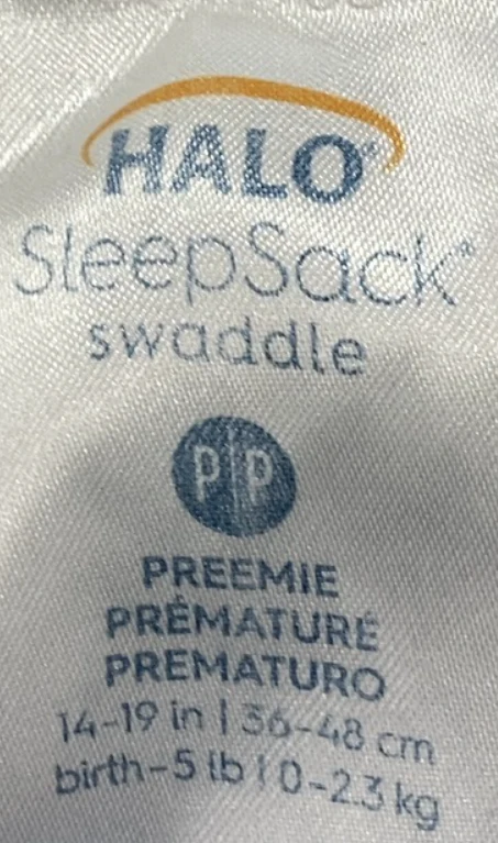 Halo SleepSack Swaddle, Midnight Moons Gray, Preemie - Image 3