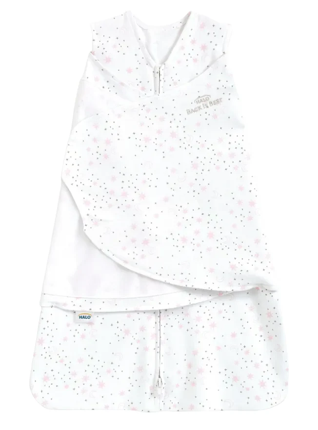 Halo SleepSack Swaddle, Midnight Moons Pink, Small