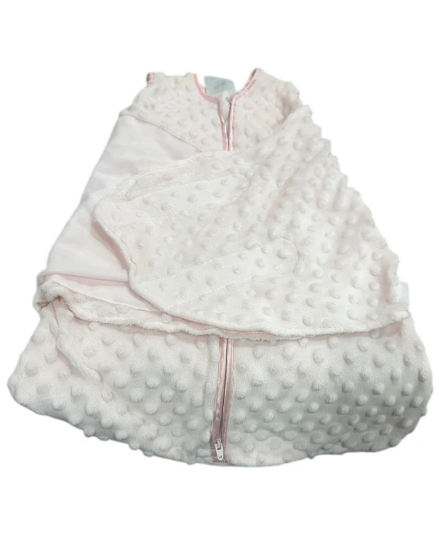 Halo SleepSack Swaddle, Newborn, Pink Plushy Dot - Image 2
