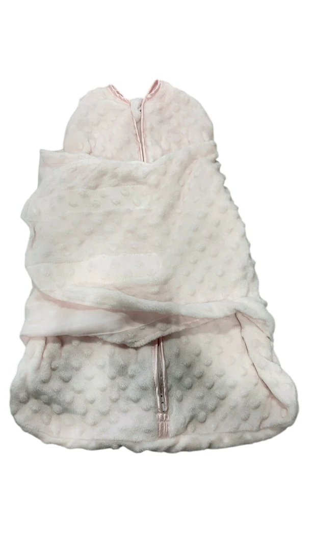Halo SleepSack Swaddle, Newborn, Pink Plushy Dot - Image 2